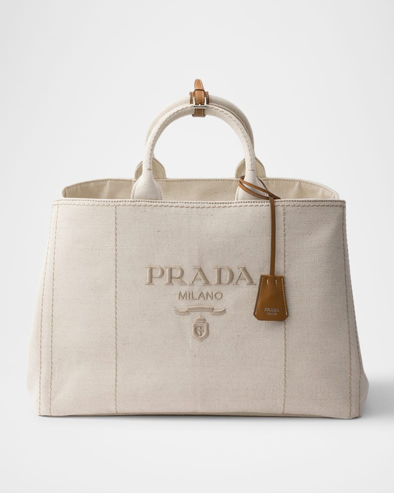 Linen-Blend Top Bag